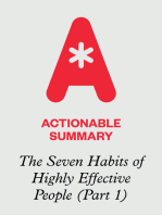 Actionable Summary Part 1 of The Seven Habits of Highly Effective People by Stephen R. Covey