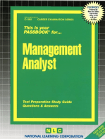 Management Analyst: Passbooks Study Guide