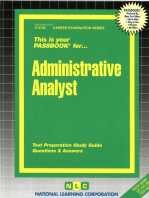 Administrative Analyst: Passbooks Study Guide