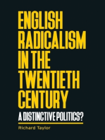 English radicalism in the twentieth century: A distinctive politics?