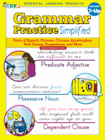 Grammar Practice Simplified: Guided Practice in Basic Skills (Book F, Grades 7+): Parts of Speech, Phrases, Clauses, Apostrophes, Verb Tenses, Possessives, and More