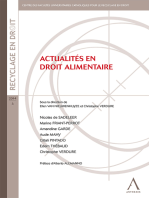 Actualités en droit alimentaire: Les enjeux de ses évolutions