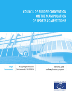 Council of Europe Convention on the manipulation of sports competitions: And explanatory report