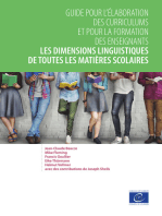 Les dimensions linguistiques de toutes les matières scolaires: Guide pour l'élaboration des curriculums et pour la formation des enseignants