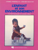 L' Enfant et son environnement: Une étude fonctionnelle de la première enfance