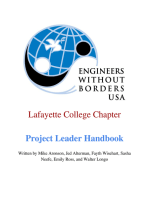 Lafayette College Engineers Without Borders Project Leader Handbook