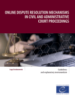 Online dispute resolution mechanisms in civil and administrative court proceedings: Guidelines and explanatory memorandum