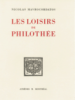 Les LOISIRS DE PHILOTHÉE: Texte établi, traduit et commenté par Jacques Bouchard