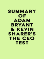 Summary of Adam Bryant & Kevin Sharer's The CEO Test