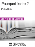 Pourquoi écrire ? de Philip Roth: Les Fiches de lecture d'Universalis