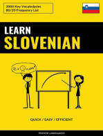 Learn Slovenian - Quick / Easy / Efficient: 2000 Key Vocabularies