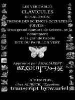 Les Véritables Clavicules De‘salomon, Tresor Des Sciences Occultes, Suivies - D‘un Grand Nombre De Secrets , Et Notamment De La Grande Cabale Dite Du Papillon Vert(the True Clavicules Of Solomon Treasure Of Science Occulte)