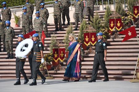 UN in India and the Indian Army pay tribute to fallen UN Peacekeepers at the National War Memorial in New Delhi. 