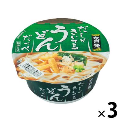 【アウトレット】麺のスナオシ だしがきいてるうどんだっぺ 1セット（1食×3） カップラーメン