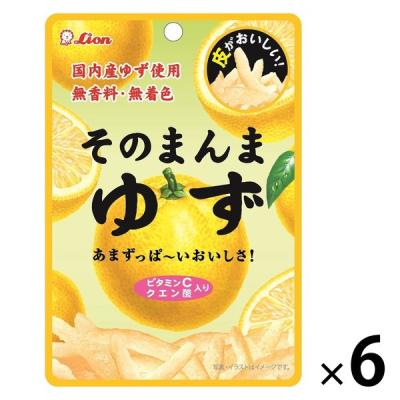 そのまんまゆず 23g 1セット（1袋×6） ライオン菓子 ドライフルーツ ナッツ