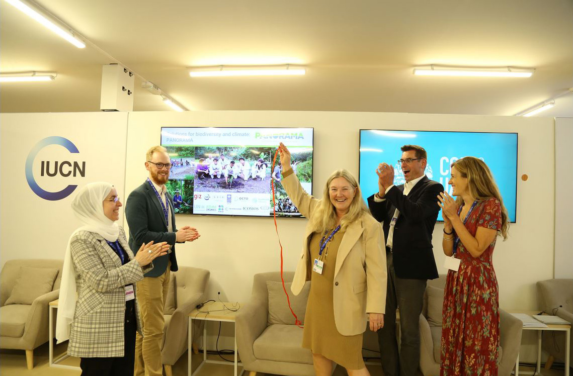 IUCN Cutting the ribbon for the new PANORAMA beta platform during UNFCCC COP28, 2023