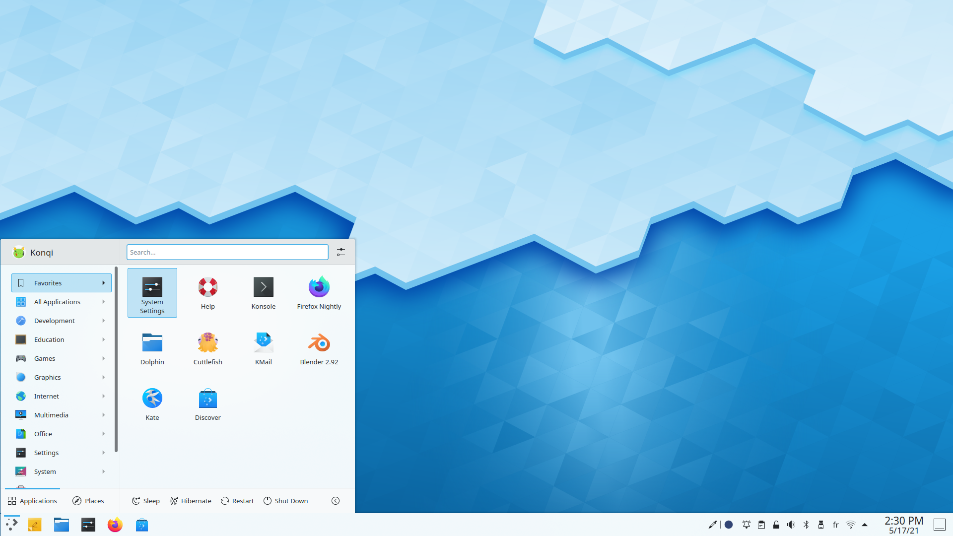 Screenshot Plasma with the launcher open