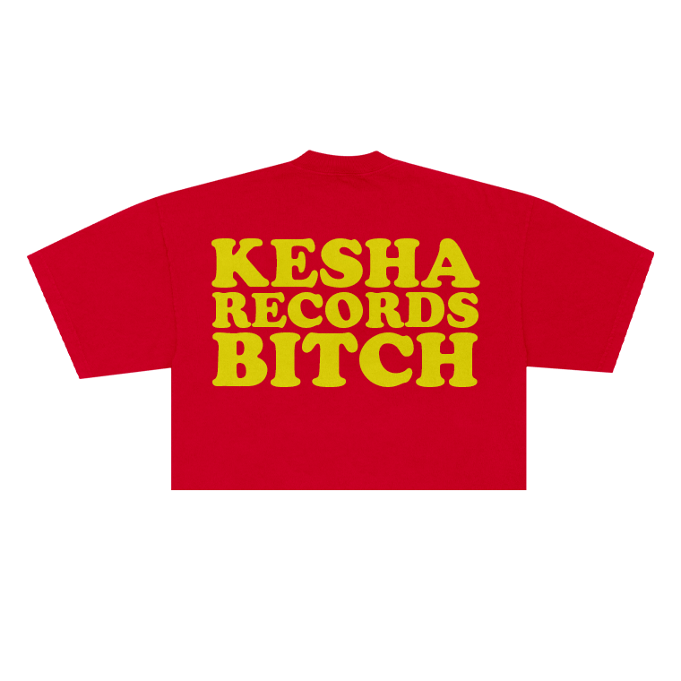 KESHA RECORDS BITCH CROPPED TEE