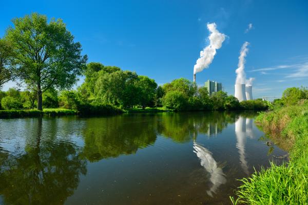 Smoking coal power plant