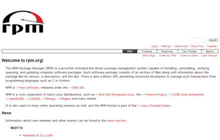 図1 RPMのWebサイト（rpm.org）