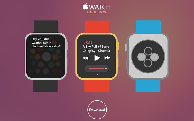 New Apple WATCH Free Vector Download