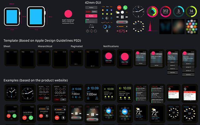 Apple Watch GUI for illustrator