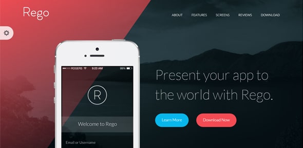 Rego App Landing Page