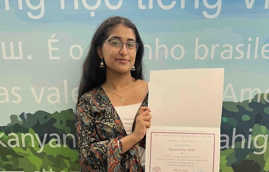 Avneet Mehr Kaur holding LSA certificate