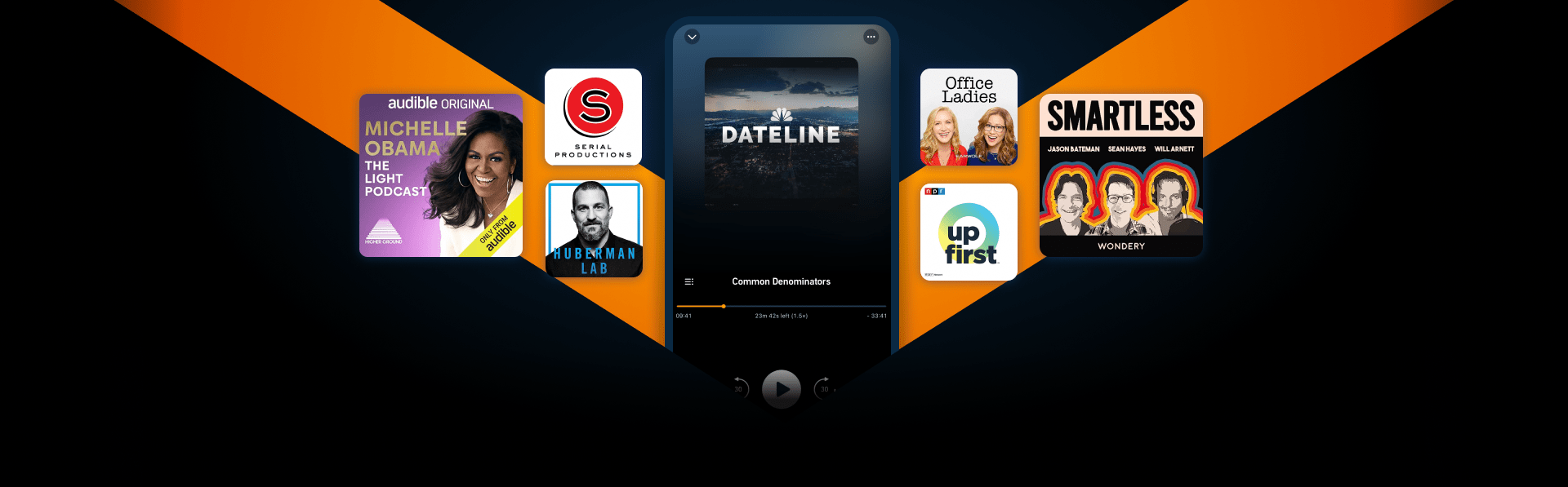 Discover thousands of great podcasts on Audible