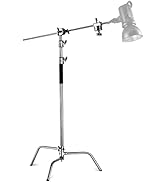 NEEWER Pro 100% Stainless Steel Heavy Duty C Stand with Boom Arm, Max Height 10.5ft/320cm Photogr...