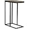 Household Essentials Ashwood Industrial Narrow End Table | Metal C Shaped Frame and Rectangle Faux Wood Top, C Table