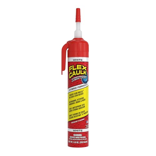 Flex Caulk, Waterproof & Weatherproof Hybrid Polymer Sealant, Strong, Paintable, Indoor, Outdoor, Bath, Shower, Sink, Window,