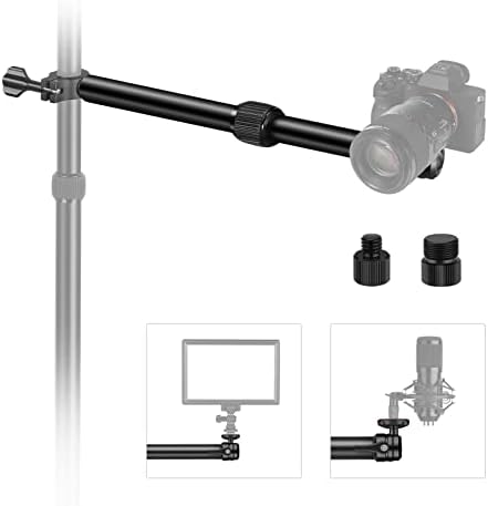 NEEWER DS001 Table Overhead Camera Mount Arm 11.8-20 inches/30-51 cm Telescopic Extension Arm for Table Stand with Ball Head Mount 1/4 Inch 3/8 Inch 5/8 Inch Screws for Webcam Camera LED Ring Light