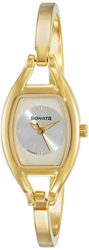 Sonata Pankh Silver Dial Women Watch With Metal Strap-NS8114YM06