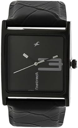 Fastrack Quartz Analog Black Dial Leather Strap Watch for Girls-NS9735NL02