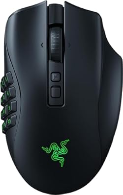 Razer Naga V2 Pro Wireless Gaming Mouse: Interchangeable Side Plate w/2, 6, 12 Button Configurations- Focus+ 2