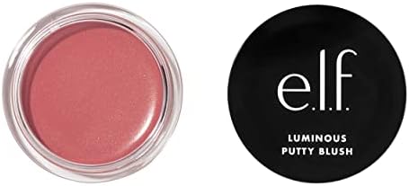 e.l.f. Luminous Putty Blush, Putty-to-Powder, Buildable Blush With A Subtle Shimmer Finish, Highly Pigmented & Creamy, Vegan & Cruelty-Free, Bermuda