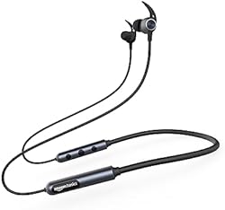 amazon basics Wireless in-Ear Neckband with Enc Mic, Up to 50 Hours Play Time, Bluetooth 5.2, Low Latency, ASA