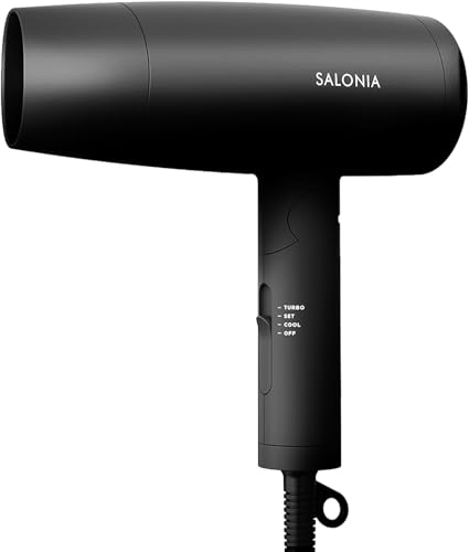 SALONIA サロニア スピーディーイオン ドライヤー 大風量 速乾 軽量 マイナスイオン ヘアドライヤー SL-013BK ブラック