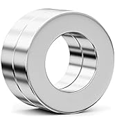 Realth Ring Neodymium Disc Magnets with Holes 2 Pack Round Applied Magnets for Crafts Arts Scienc...