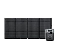 EcoFlow DELTA 2 Max tragbare Powerstation 2048Wh mit 400W Solarpanel, Balkonkraftwerk mit speicher Solaranlage, Schnellladu…