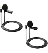 NEEWER 2 Pack Lavalier Lapel Microphone for DJI Wireless Mic Transmitters, Compatible with Rode W...