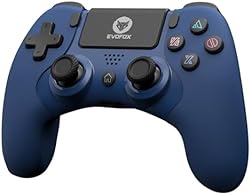 EvoFox Elite Play Wireless Controller for PS4, iPad & iPhones | Bluetooth 5 | Dual Vibration | 6 Axis Gyro Sen