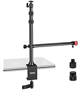 NEEWER Camera Desk Mount with Overhead Camera Mounting Arm and 1/4" Ball Head, 17" - 41" Adjustab...