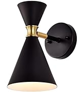 c cattleya Wall Sconce 1-Light Outer Black Inner White 360 Degree Adjustable Wall Light Fxiture f...