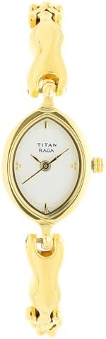 Titan Raga Analog White Dial Women Watch With Metal Strap-NS2370YM03