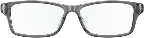 Amazon Echo Frames (3rd Gen) | Smart glasses with Alexa | Modern Rectangle frames in Charcoal Gray with blue light filtering lenses