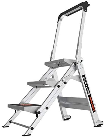 Little Giant Ladders, Safety Step, 3-Step, 3 Foot, Step Stool, Aluminum, Type 1A, 300 lbs Weight Rating, (10310BA)