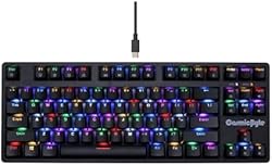 Cosmic Byte CB-GK-38 Trinity Wired Optical Swappable Blue Switch Keyboard, Per Key RGB, 100 Million Life Switc