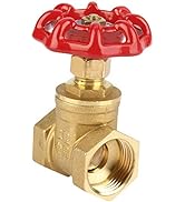 ViaGasaFamido 3/4" DN20 Threaded Brass Gate Valve, Economical Durable Two-way Flow Manual Rotary ...